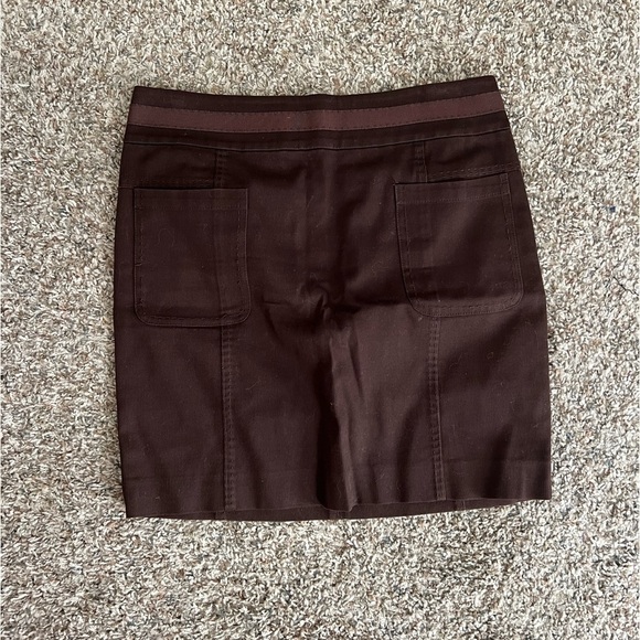 Tory Burch Vintage Chocolate Brown Mini Skirt - Picture 1 of 5